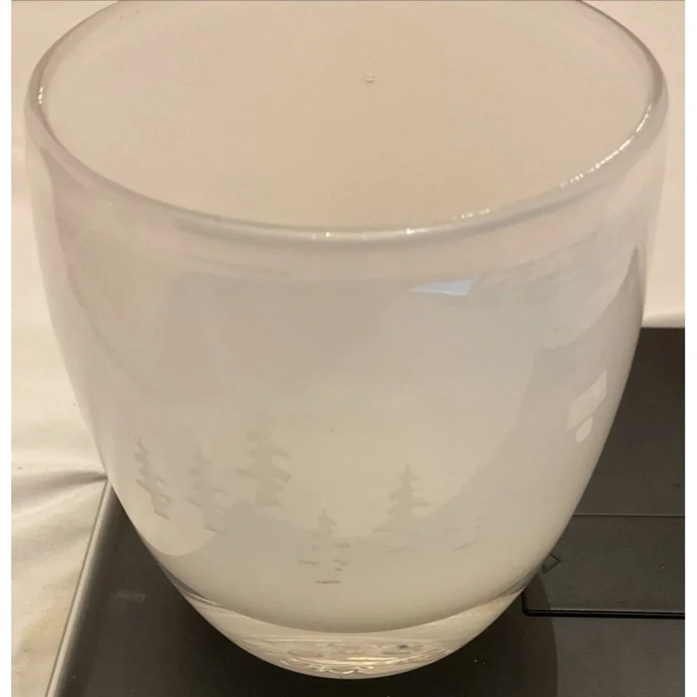 Retired Pre-Triskelion Glassybaby “Forest Walk” Name Disc Tealight Bellybutton